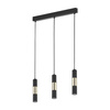 VIVIEN BLACK/GOLD LAMPA WISZĄCA 3 LISTWA