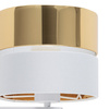 HILTON WHITE/GOLD KINKIET 2    E27 + LED
