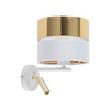 HILTON WHITE/GOLD KINKIET 2    E27 + LED