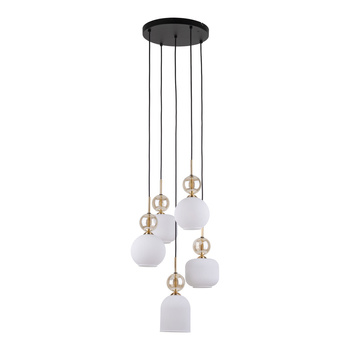 SOPHIA COGNAC WHITE LAMPA WISZACA 5XE14