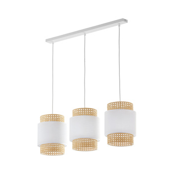 BOHO WHITE LAMPA WISZĄCA 3  LISTWA