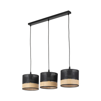 PAGLIA NEW BLACK LAMPA WISZĄCA 3 LISTWA