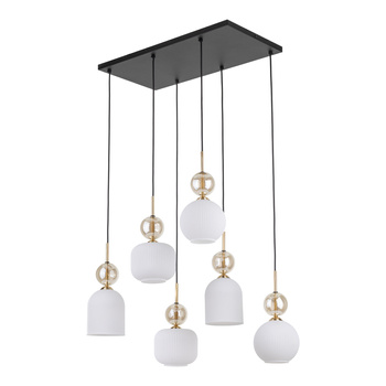 SOPHIA COGNAC WHITE LAMPA WISZĄCA 6XE14